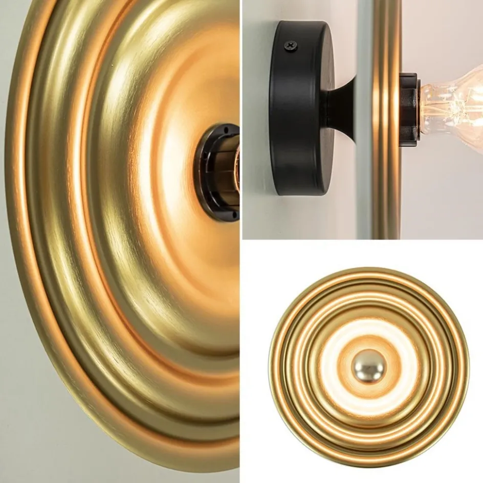Ronde wand/plafondlamp gouden schaal>Straluma New