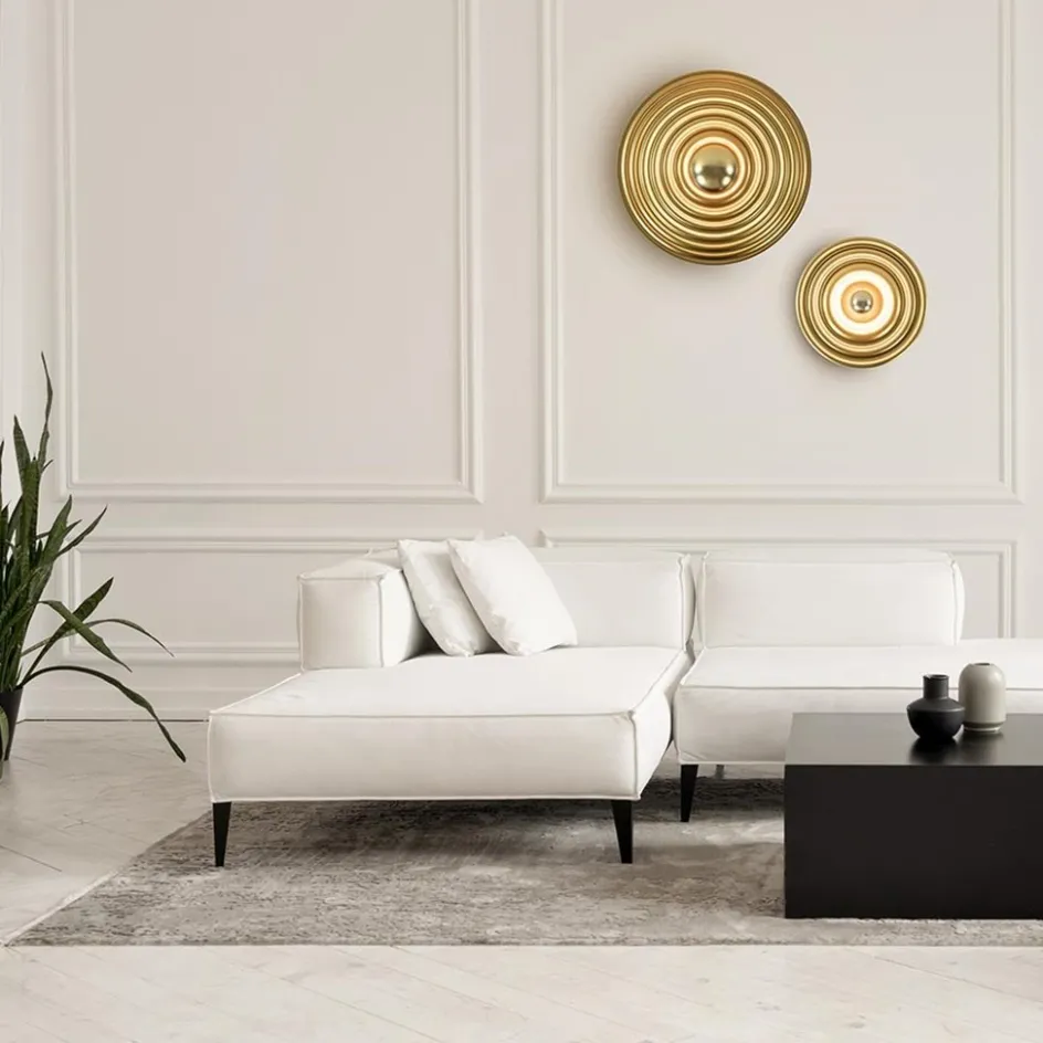 Ronde wand/plafondlamp gouden schaal>Straluma New