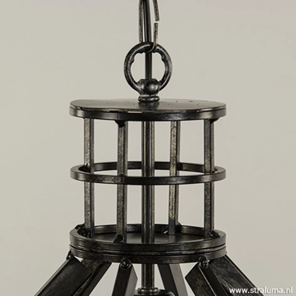 Ruw metalen hanglamp antiek zwart>Straluma Outlet