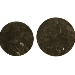 Salontafel Alfio set van 2 bruin marmer met zwart></noscript>Straluma Sale