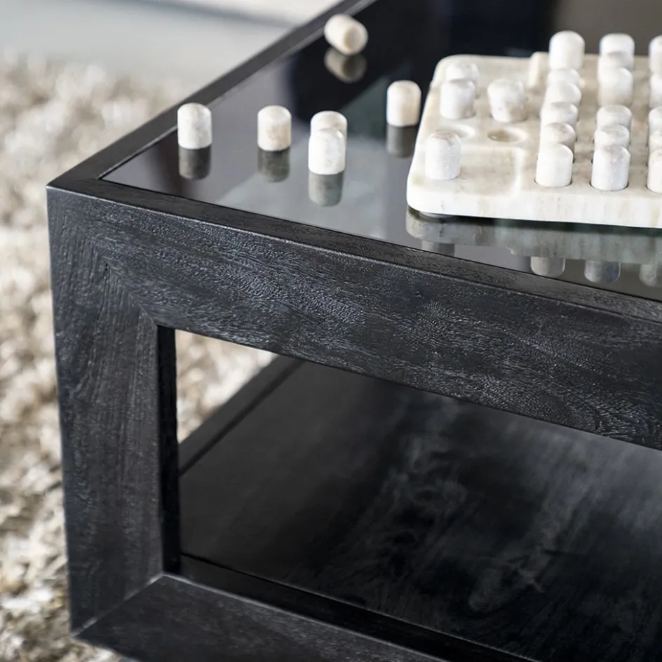 Salontafel Liam 95x95x35 cm -zwart>Straluma Sale
