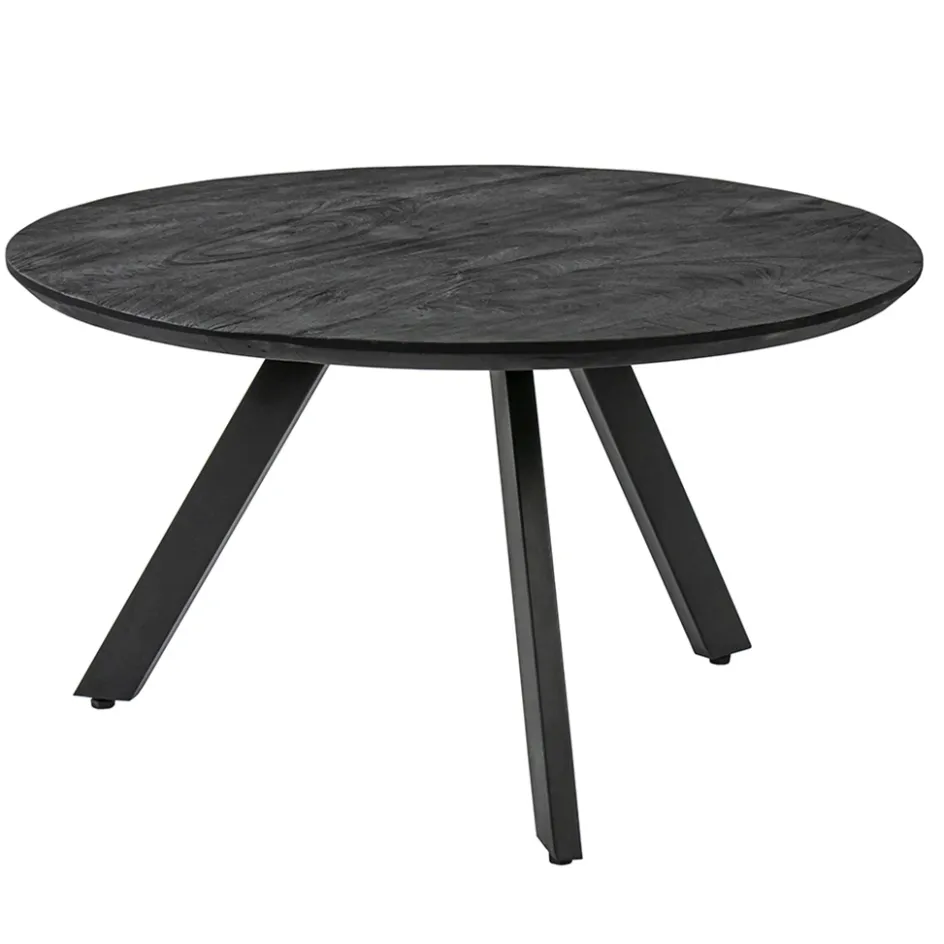 Salontafel rond hout zwart 80 cm>Straluma New