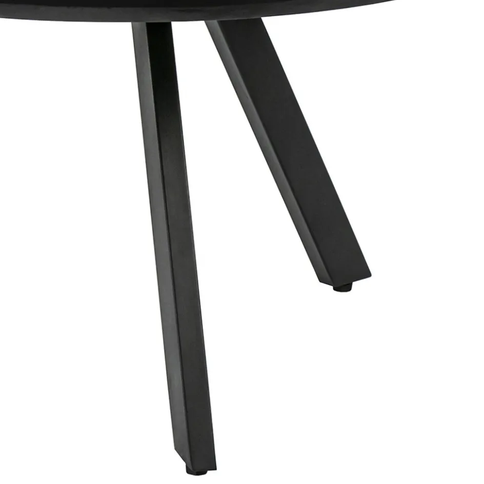 Salontafel rond hout zwart 80 cm>Straluma New