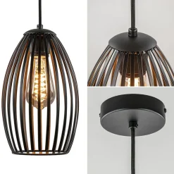 Scandinavische hanglamp mat zwart><noscript><img width=