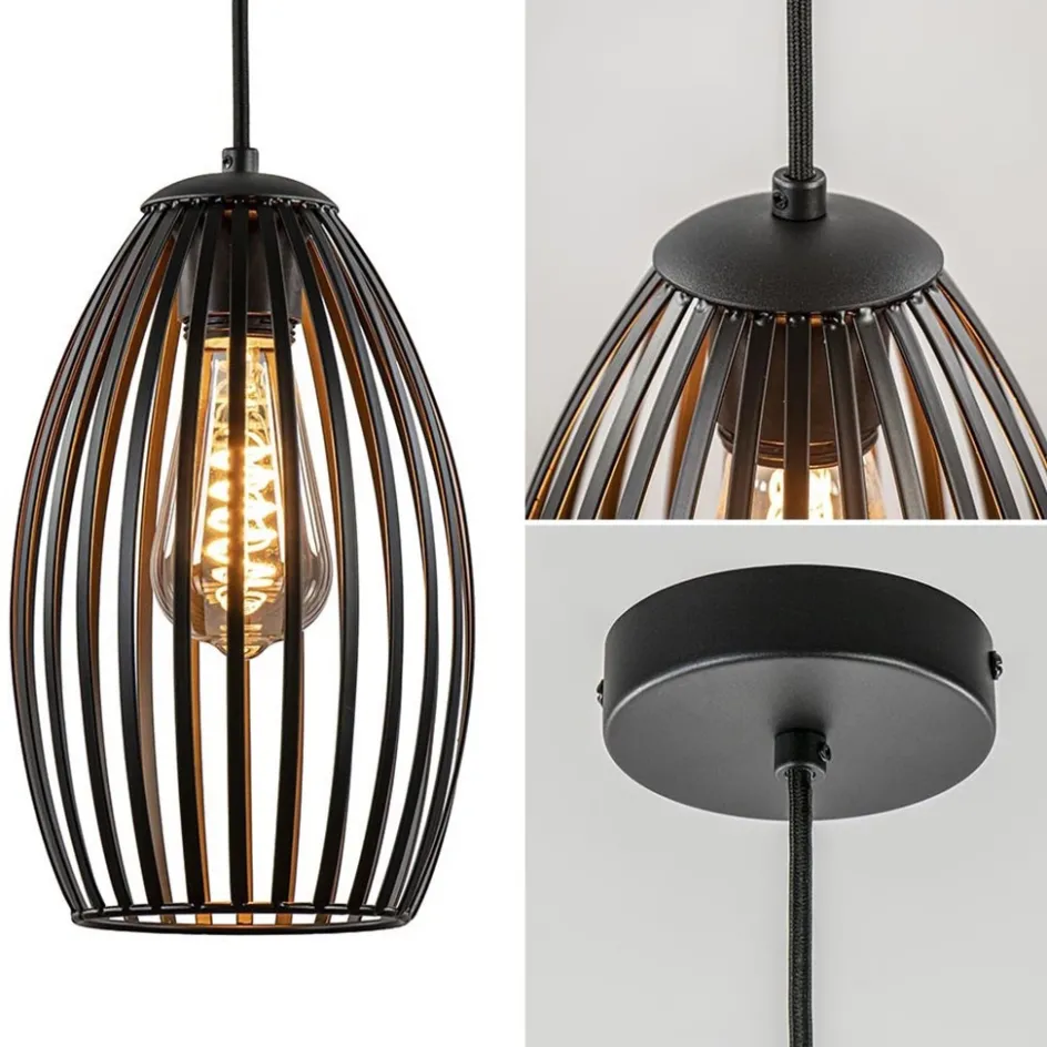 Scandinavische hanglamp mat zwart>Straluma Discount