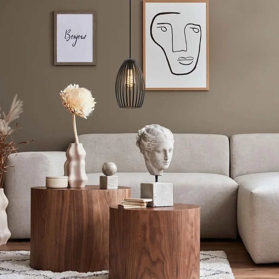 Scandinavische hanglamp mat zwart>Straluma Discount