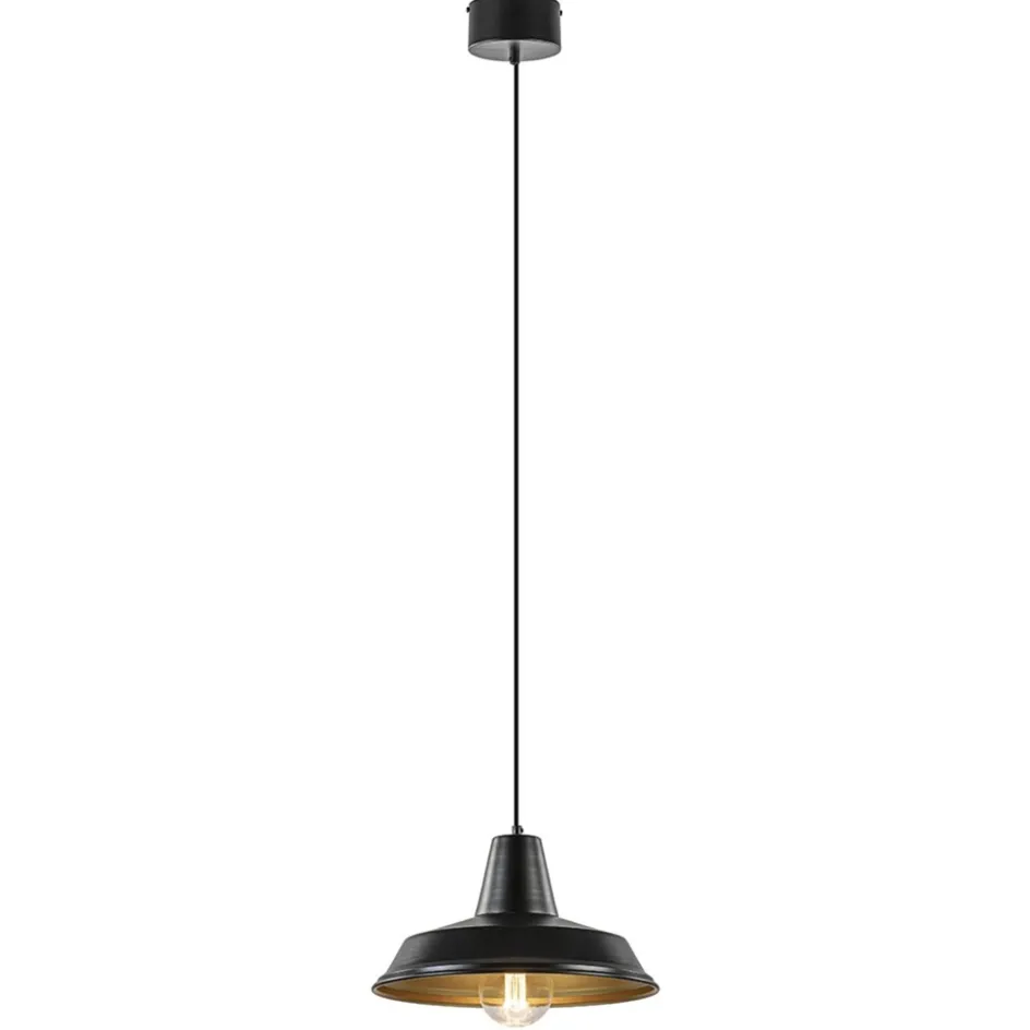 Scandinavische hanglamp zwart met goud 36 cm>Straluma Hot