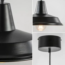 Scandinavische hanglamp zwart met goud 36 cm><noscript><img width=