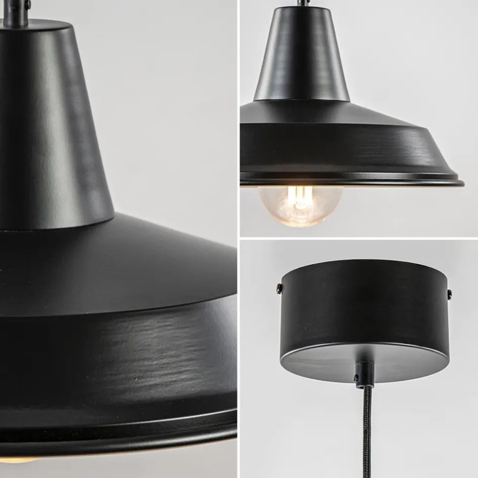 Scandinavische hanglamp zwart met goud 36 cm>Straluma Hot