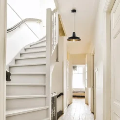 Scandinavische hanglamp zwart met goud 36 cm><noscript><img width=