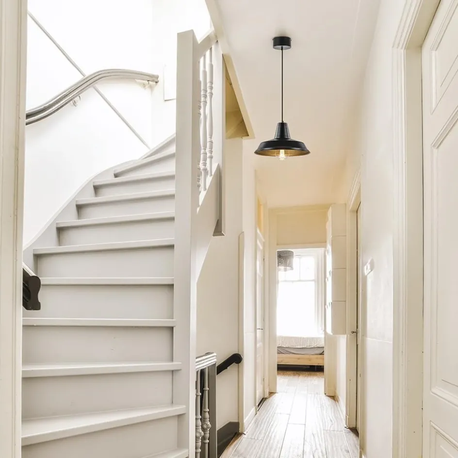 Scandinavische hanglamp zwart met goud 36 cm>Straluma Hot