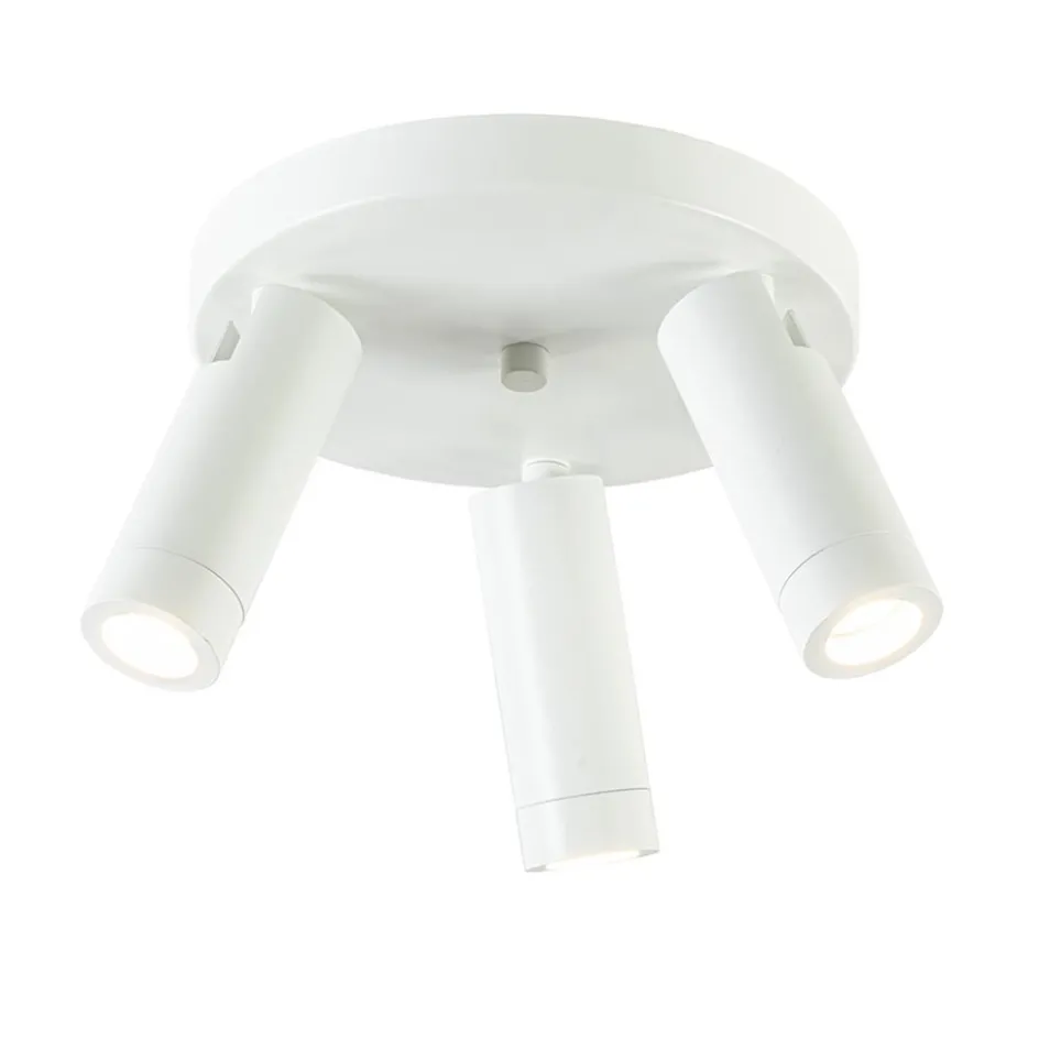 Scandinavische 3-lichts plafondspot mat wit/goud>Straluma Hot