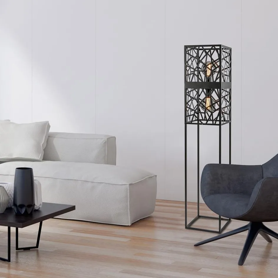 Scandinavische vloerlamp zwart frame>Straluma Sale