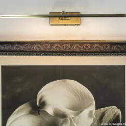 Schilderij wandlamp brons met dimbaar LED><noscript><img width=