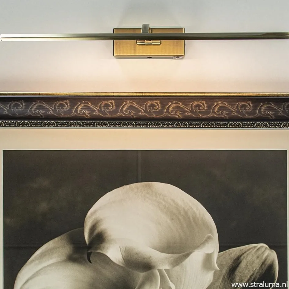 Schilderij wandlamp brons met dimbaar LED>Straluma Discount