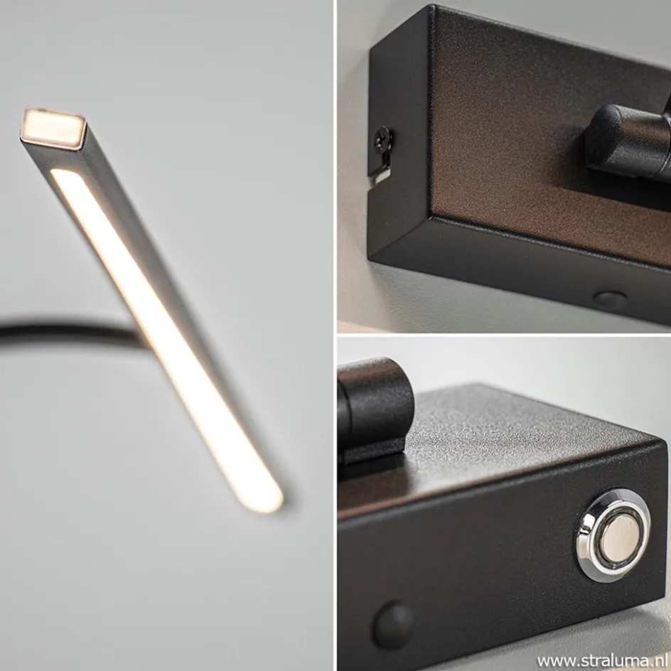 Schilderijlamp zwart 45cm met dimmer>Straluma Sale