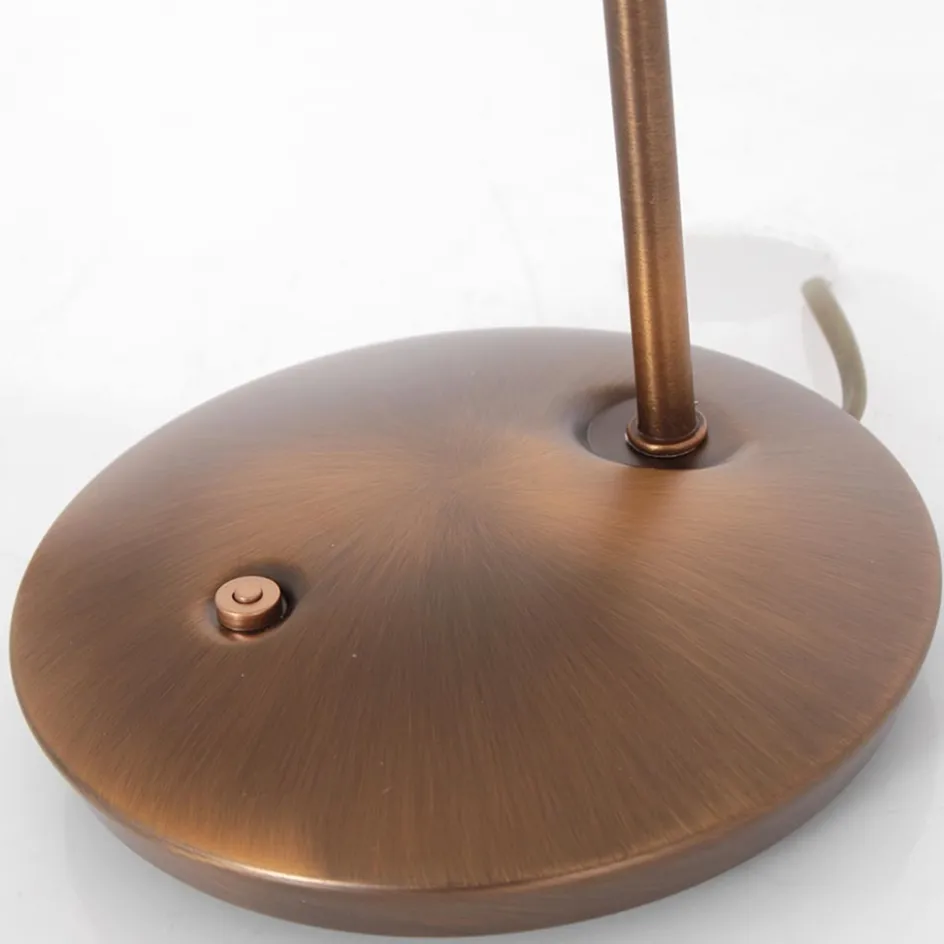 Sfeervolle tafellamp brons met creme glas klassiek>Straluma Online