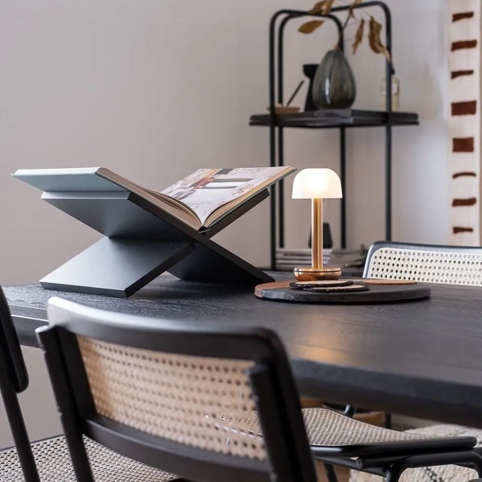 Sfeervolle tafellamp goud met frosted kapje op batterij>Straluma Sale