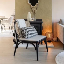 Sfeervolle tafellamp zwart/goud rond><noscript><img width=