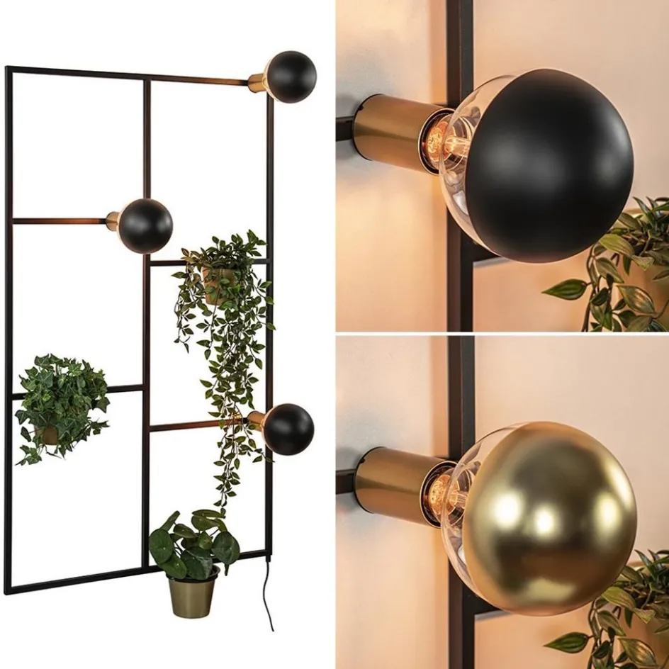 Sfeervolle wandlamp frame zwart/goud>Straluma New