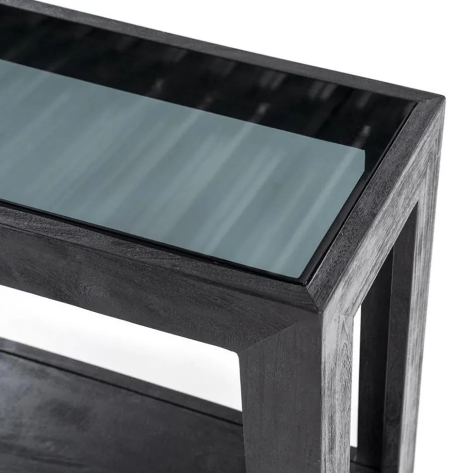 Sidetable Liam 120x35x75 cm - zwart>Straluma Clearance