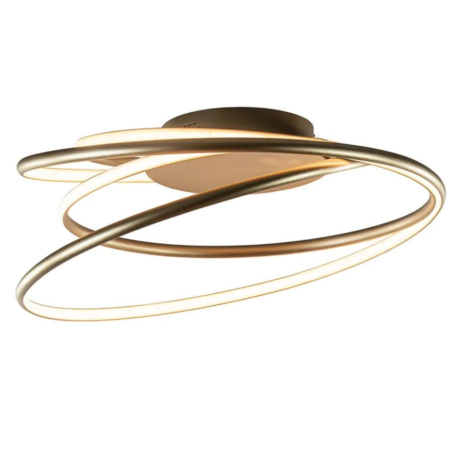Sierlijke LED plafondlamp ringen goud>Straluma Sale
