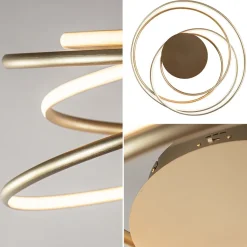Sierlijke LED plafondlamp ringen goud><noscript><img width=