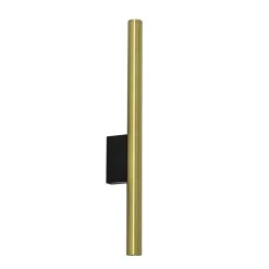 Smalle wandlamp cilinder zwart met solid brass>Straluma Sale