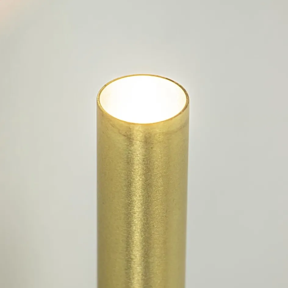 Smalle wandlamp cilinder zwart met solid brass>Straluma Sale