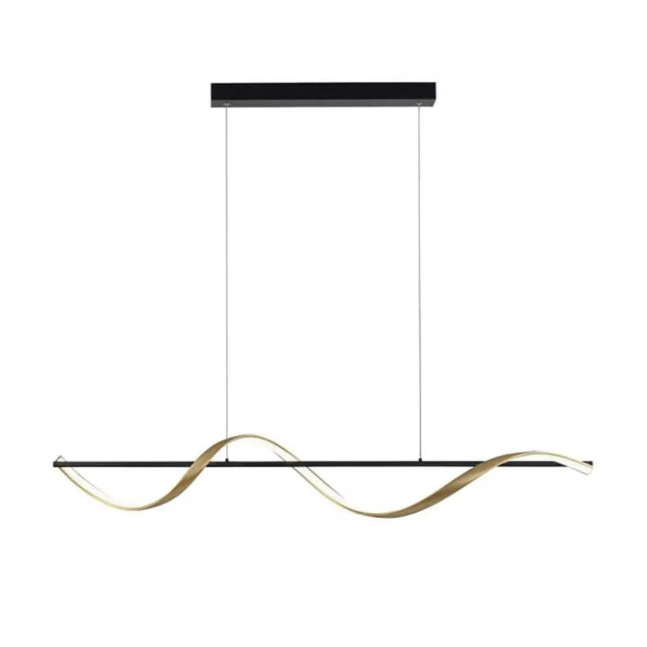 Smart hanglamp antraciet/goud inclusief remote>Straluma