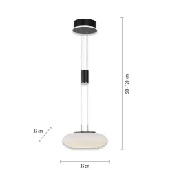 Smart hanglamp mat zwart met opaal glazen kap></noscript>Straluma Clearance