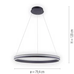 Smart hanglamp ring groot antraciet><noscript><img width=