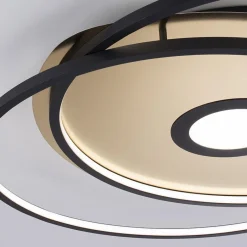 Smart plafondlamp goud met zwart dimbaar>Straluma New