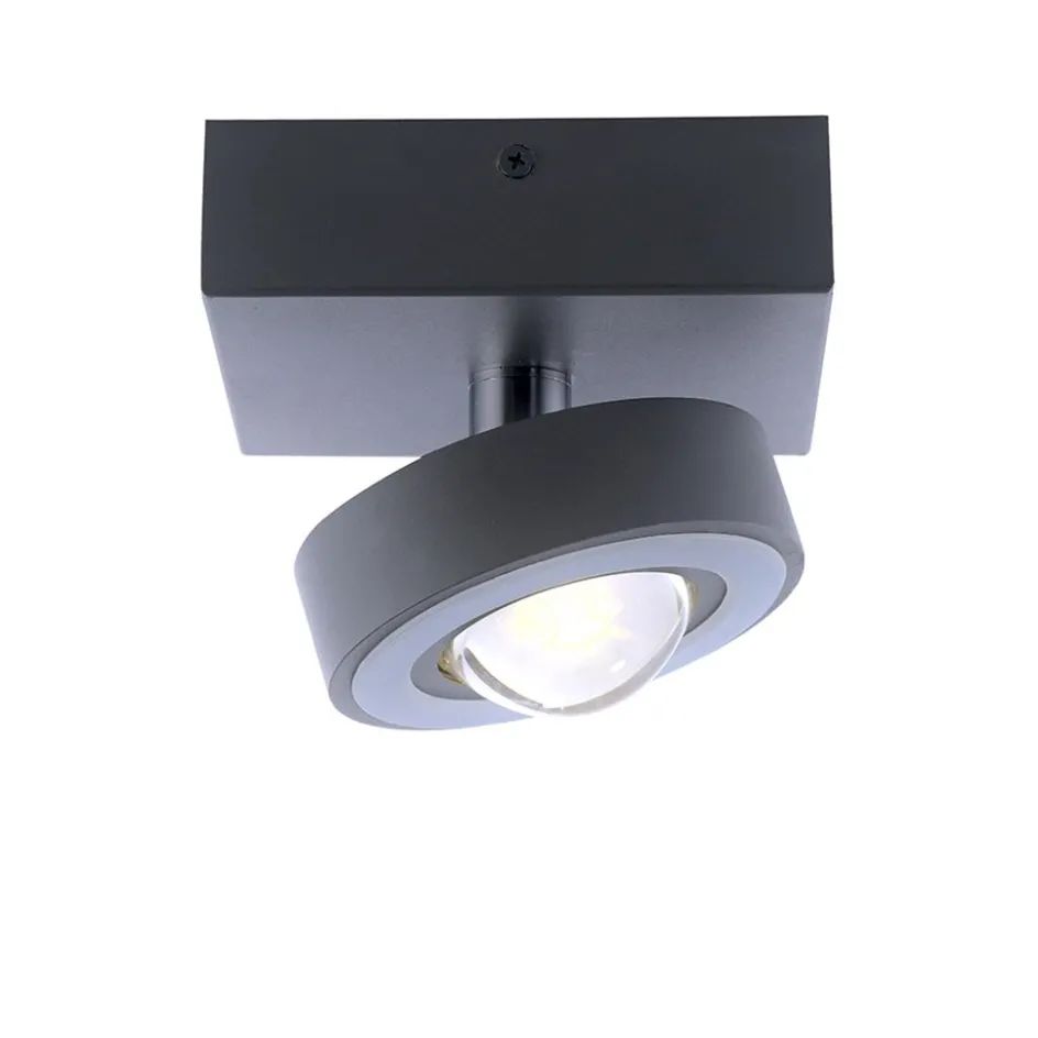 Smart plafondlamp met lens antraciet>Straluma New