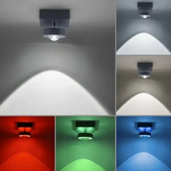 Smart plafondlamp met lens antraciet>Straluma New