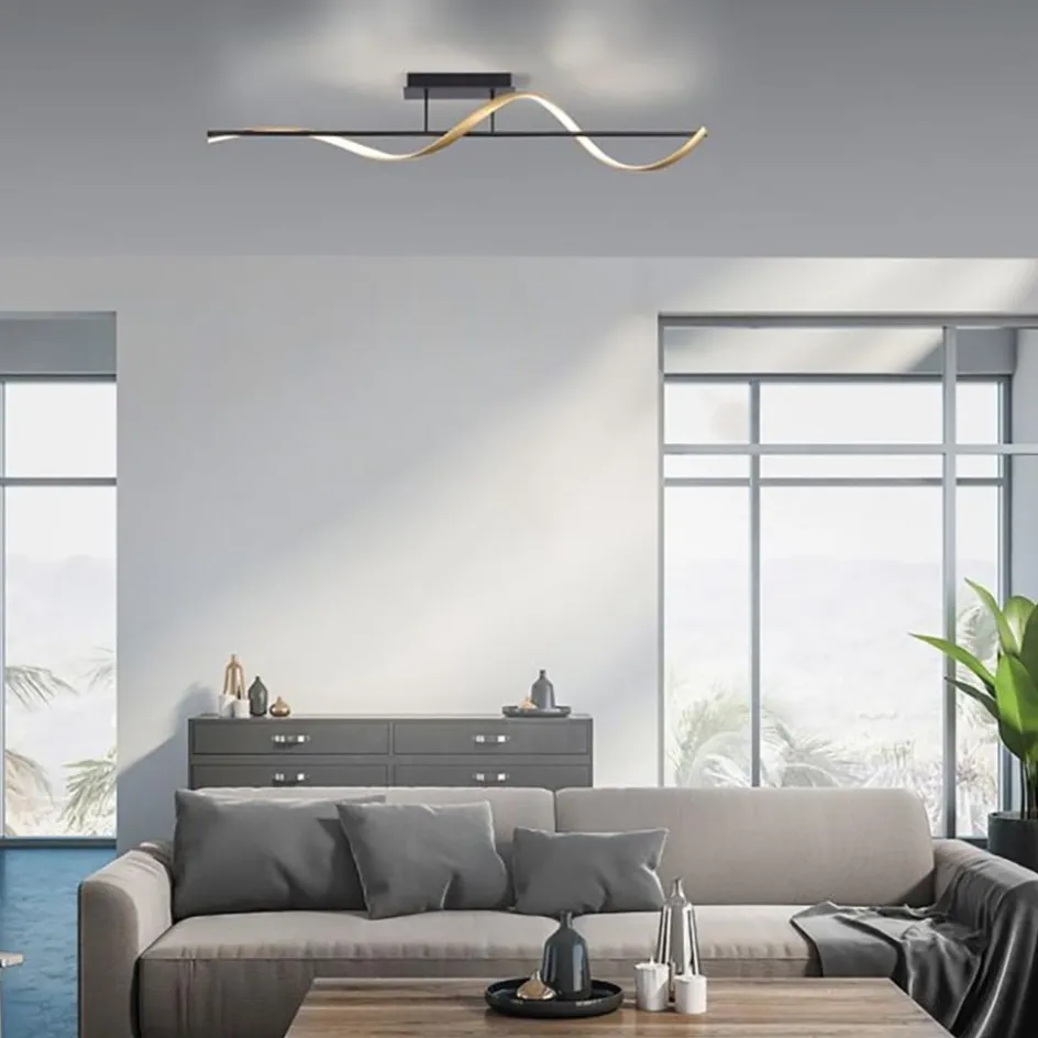 Smart plafondlamp spiraal antraciet/goud>Straluma Best