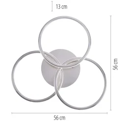 Smart plafondlamp 3x ringen nikkel inclusief LED></noscript>Straluma Hot