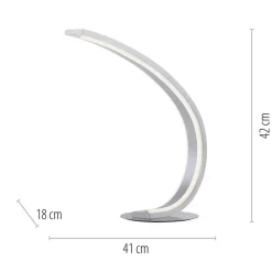Smart tafellamp boog aluminium met LED><noscript><img width=