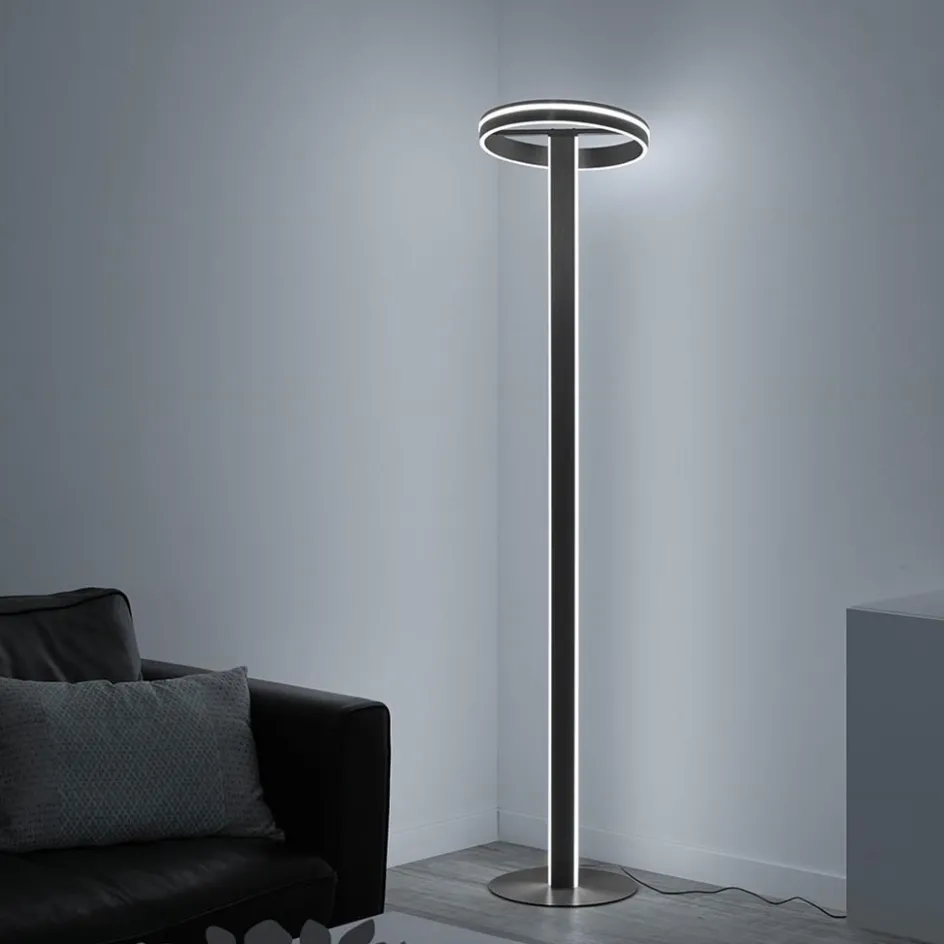 Smart vloerlamp verstelbare ring antraciet>Straluma Outlet