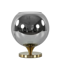 Smoke glazen tafellamp met gouden voet>Straluma New