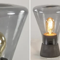 Smoke glazen tafellamp met betonnen voet></noscript>Straluma New