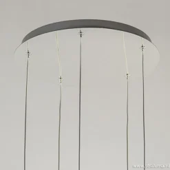 Smokey glazen vide-hanglamp chroom><noscript><img width=