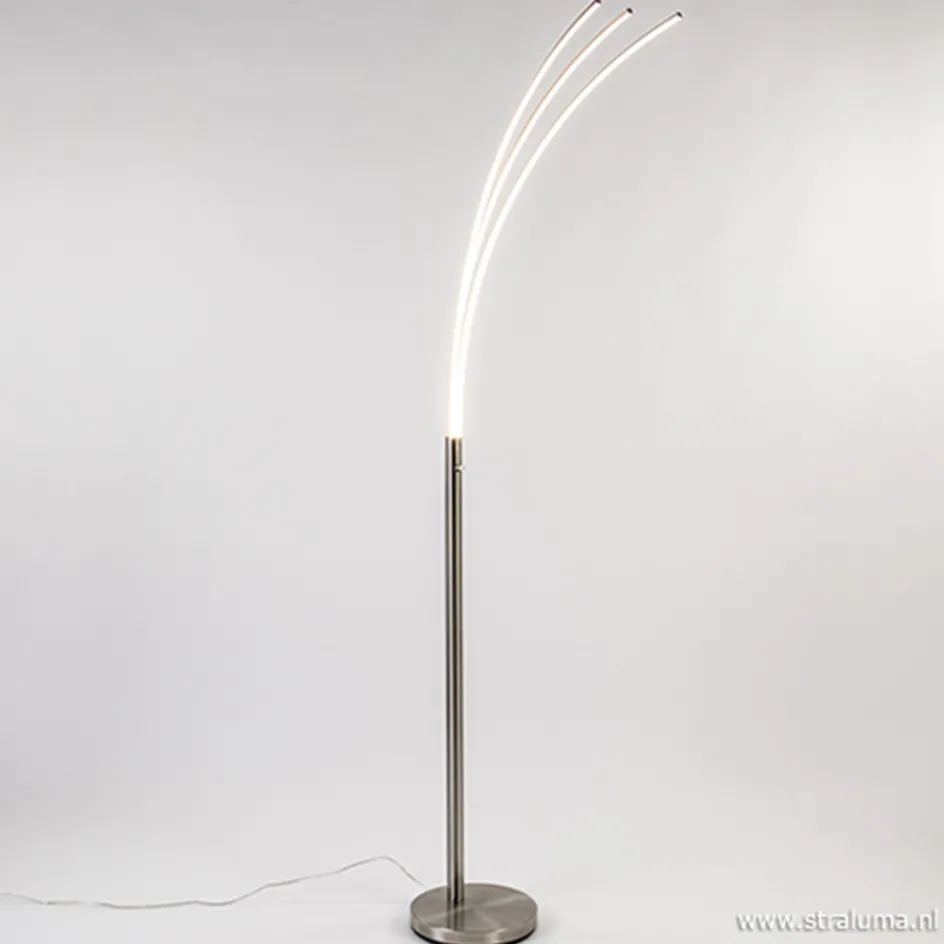 Staal boog vloerlamp LED dimbaar>Straluma Outlet