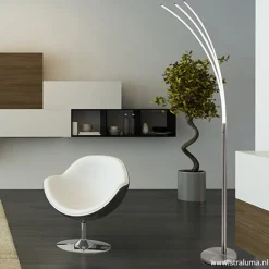 Staal boog vloerlamp LED dimbaar><noscript><img width=
