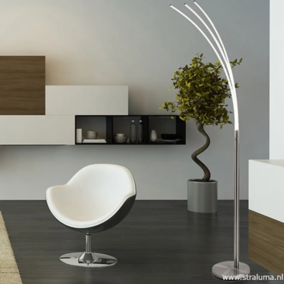 Staal boog vloerlamp LED dimbaar>Straluma Outlet