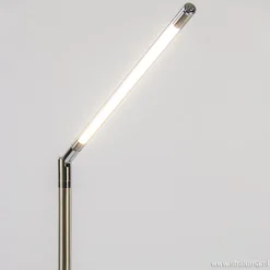 Staande leeslamp nikkel met dimmer><noscript><img width=