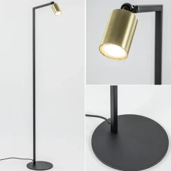 Staande leesspot Bounce zwart/goud>Straluma