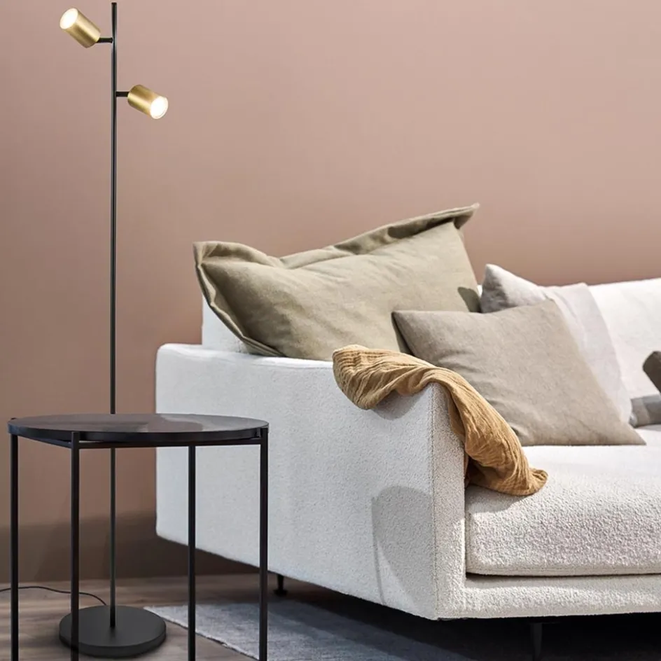 Staande leesspot 2L Bounce zwart/goud>Straluma