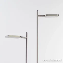 Staande vloerlamp led 2 lichts staal><noscript><img width=