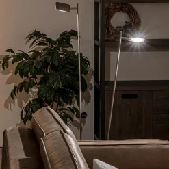 Staande vloerlamp led 2 lichts staal><noscript><img width=